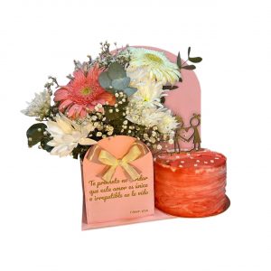 Mini Cake and Flowers Box
